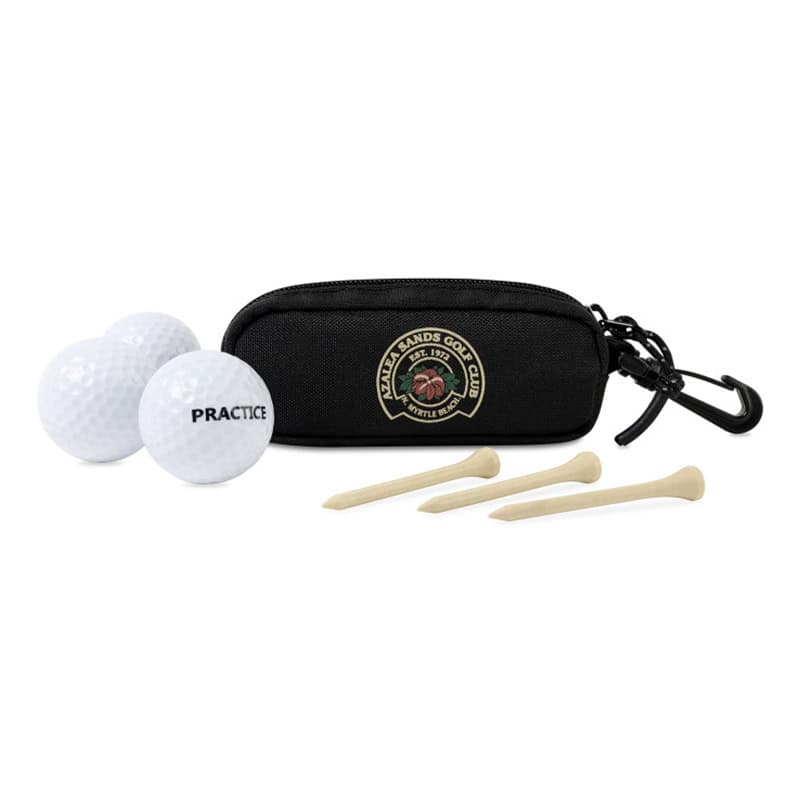 custom branded golf balls and tee set