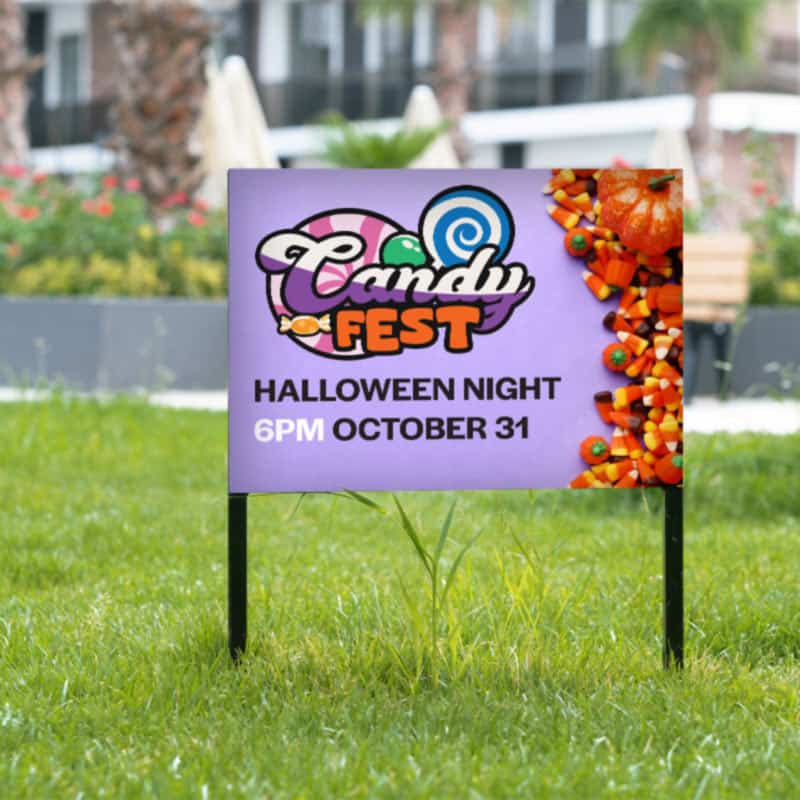 branded event yard sign
