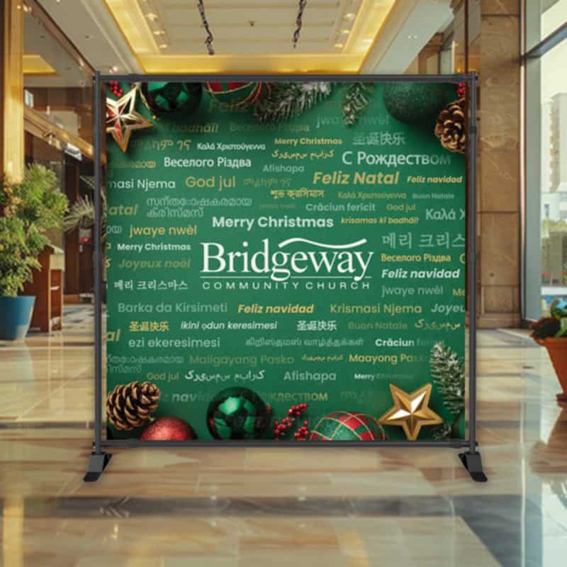 branded event backdrop