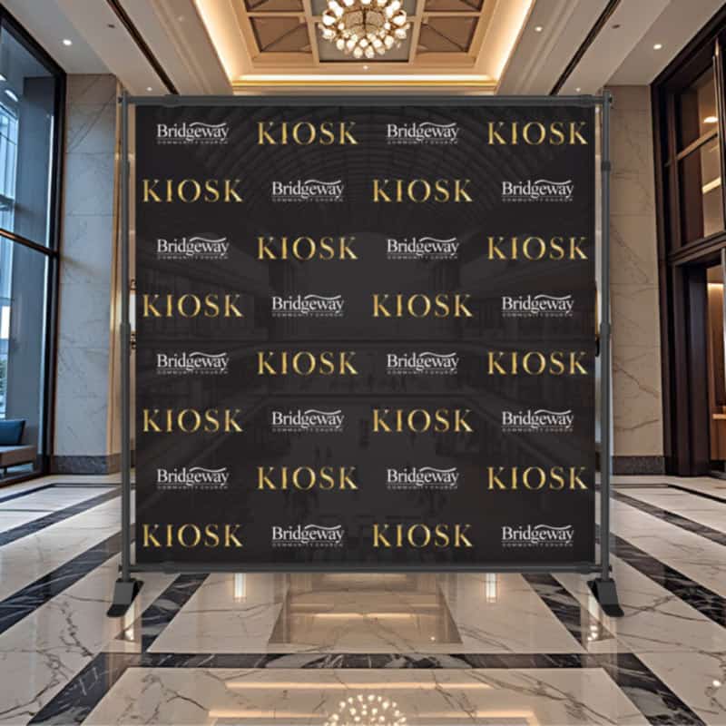 branded event backdrop