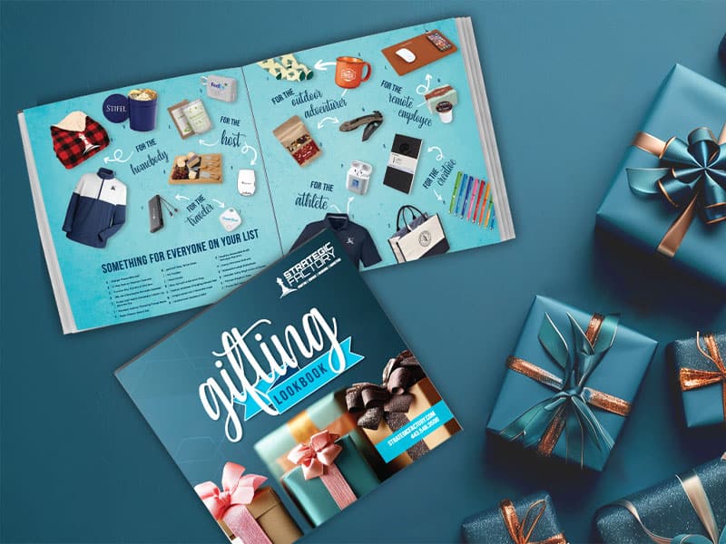 2025 gift guide by strategic factory highlighting top gifting ideas for employees, clients, and partners for 2025