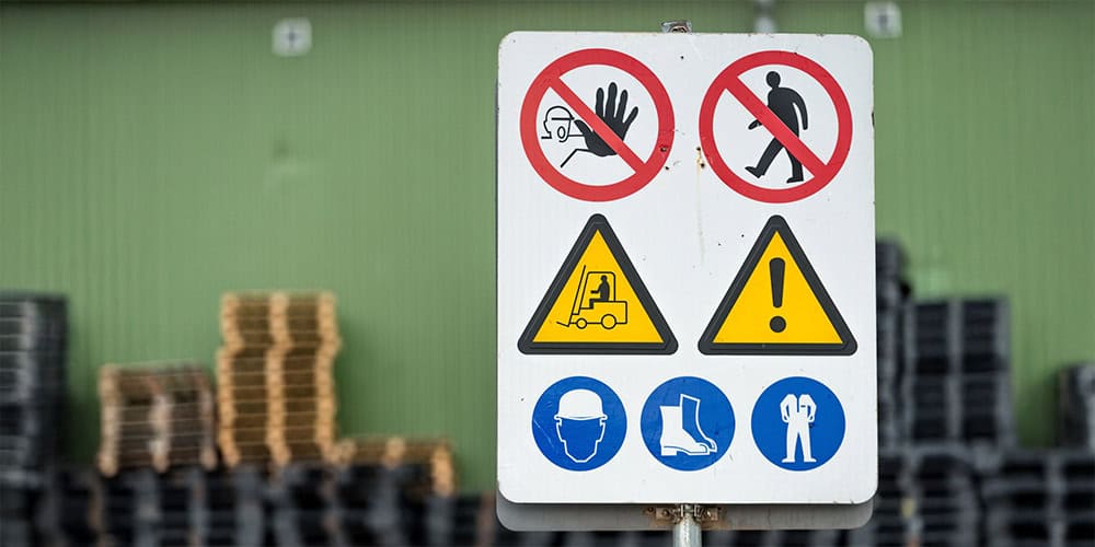 color coded safety signage