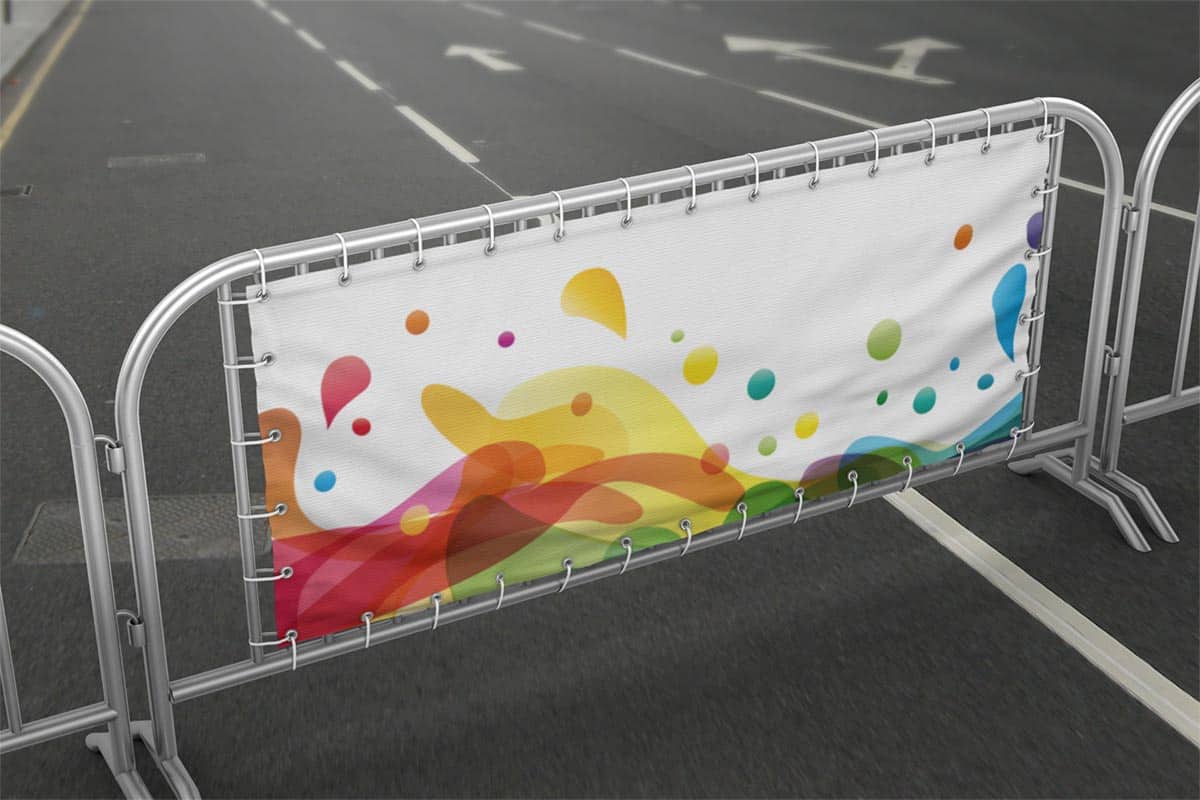 custom banner with grommets for race day