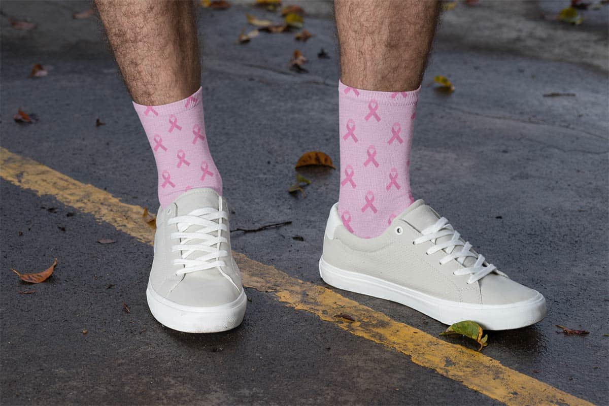custom breast cancer awareness socks
