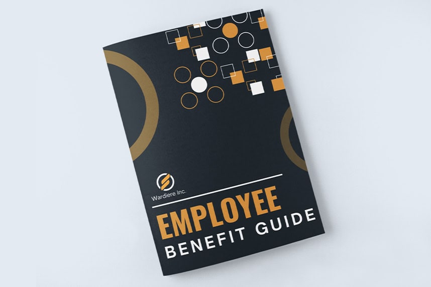 Printed employee benefit guide packet provided by Strategic Factory.