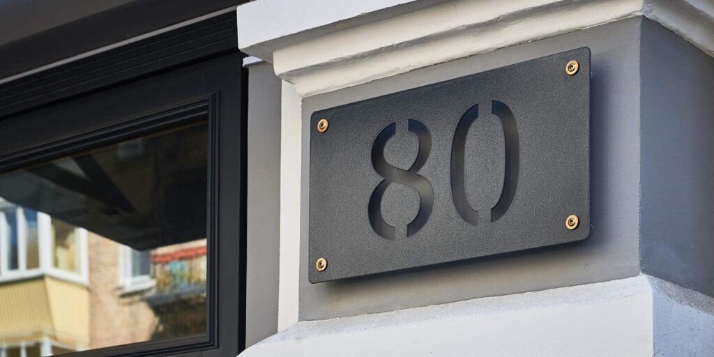 real estate closing gift idea, custom house number sign