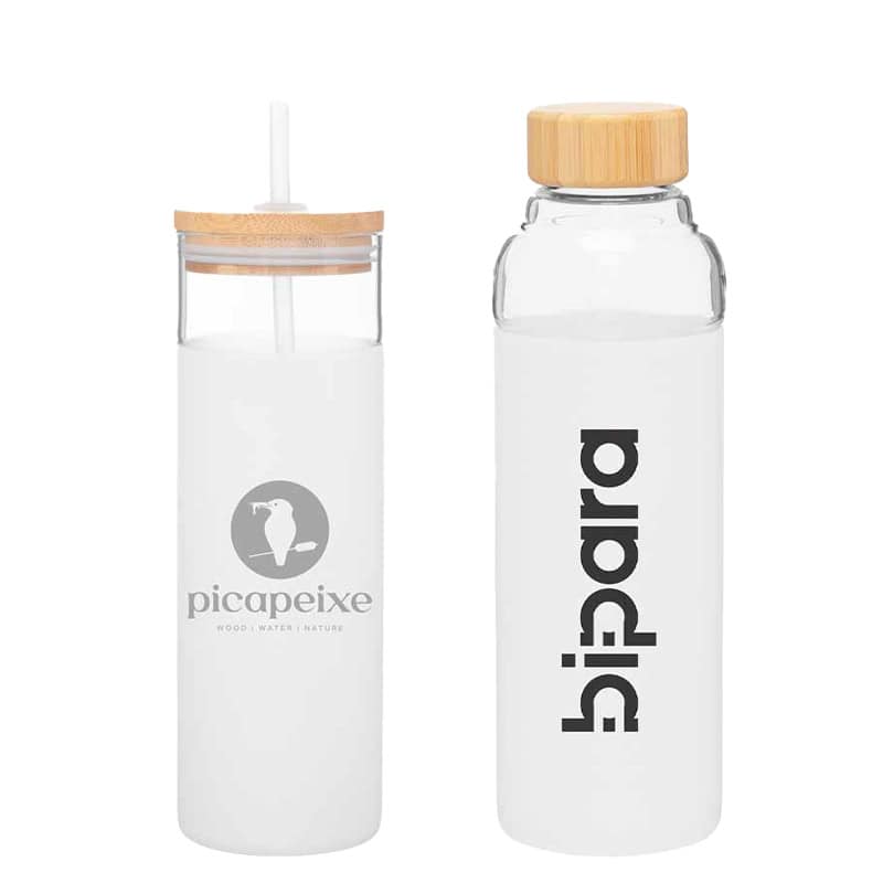 Branded spa drinkware by Strategic Factory.