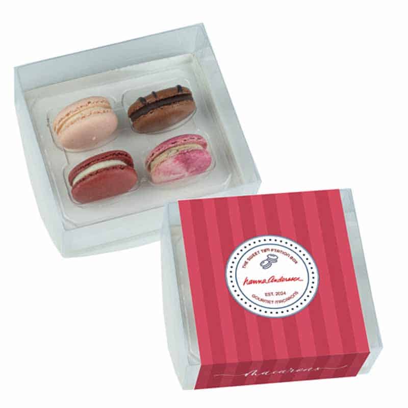 custom branded macaroon treats
