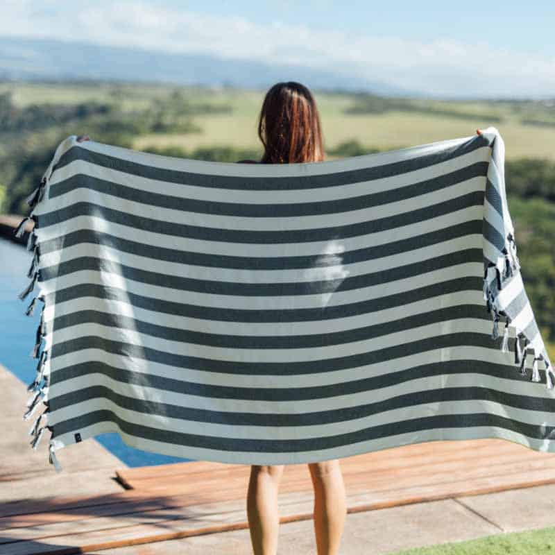 Custom branded resort towels by Strategic Factory.