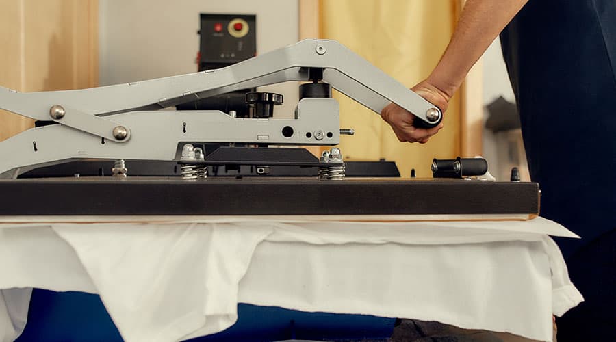 heat press decoration technique for branding apparel