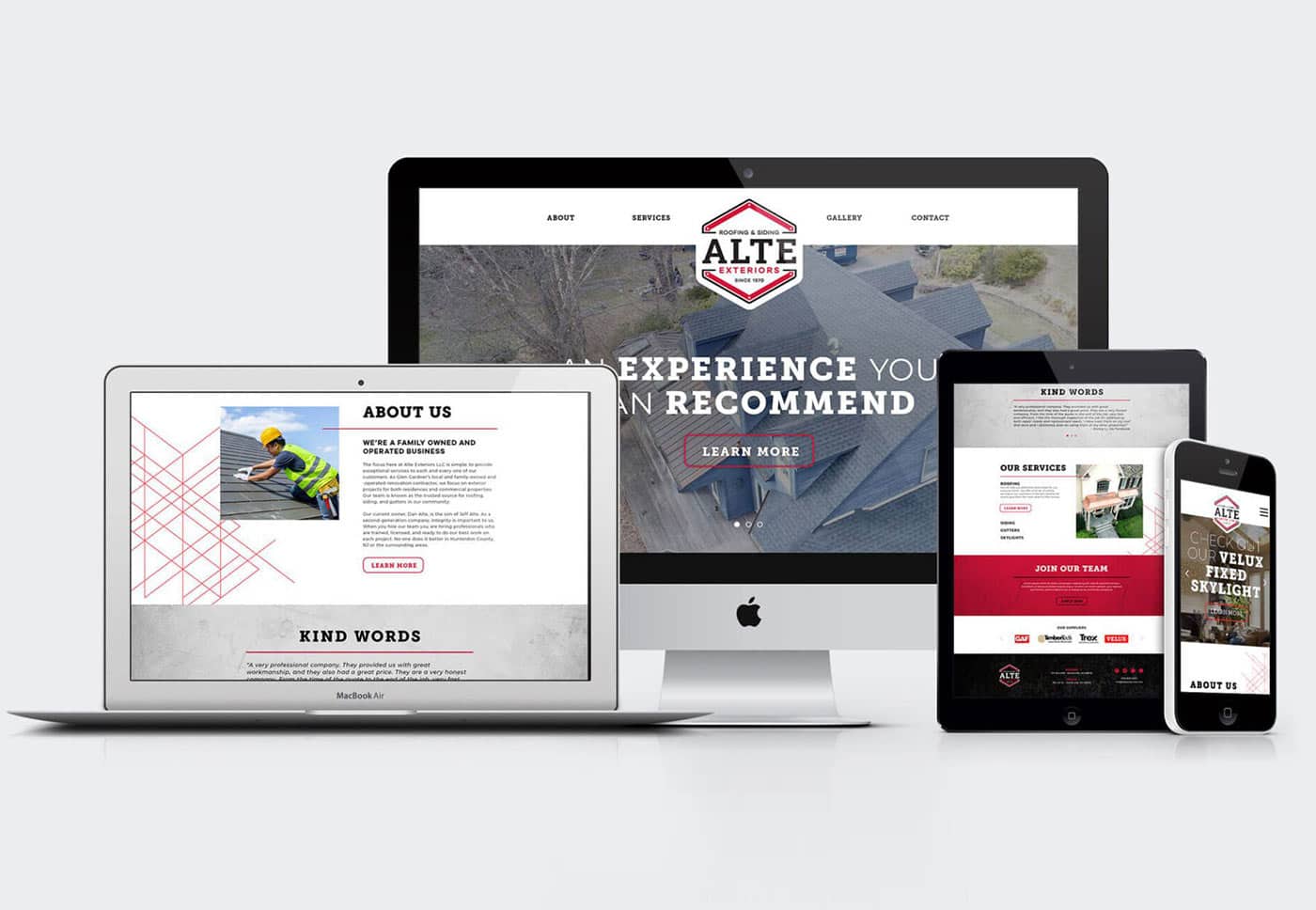 Alte Exteriors website redesign results