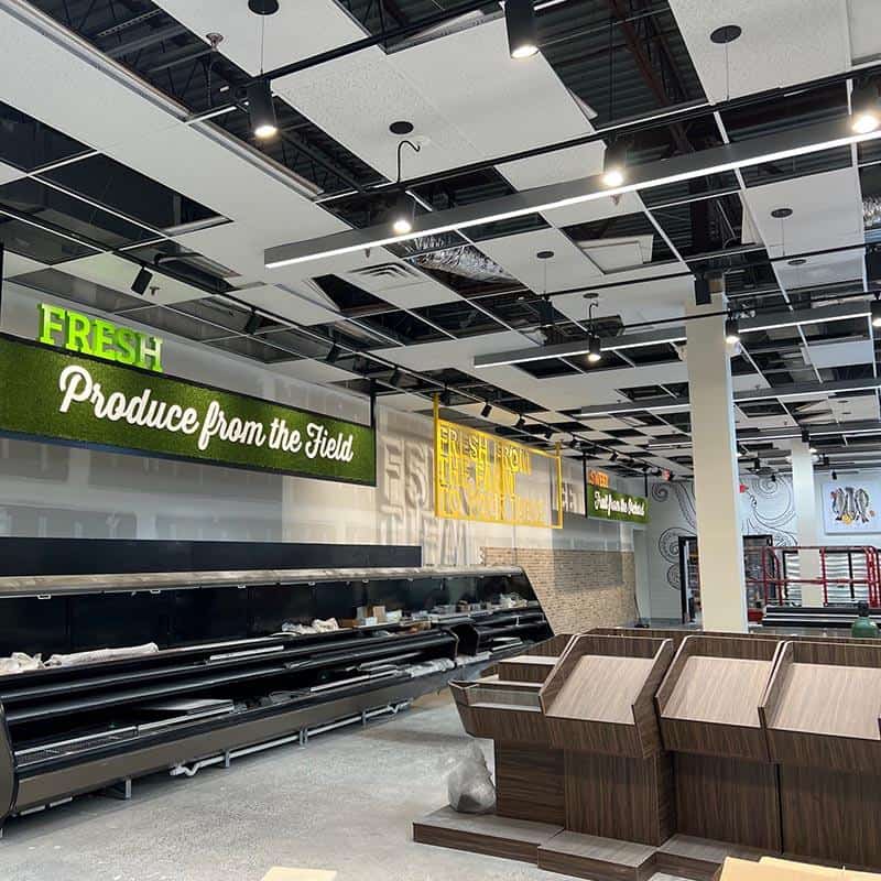 grocery store signage