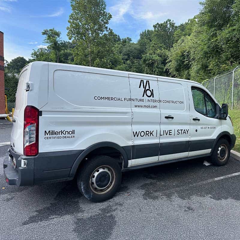 MOI delivery van wrap