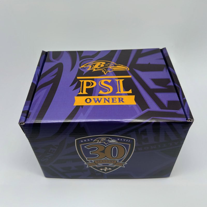 Baltimore Ravens 30th anniversary custom PSL owner boxes