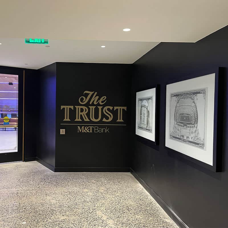 The Trust suite in the Baltimore Ravens M&T Bank Stadium signage renovations