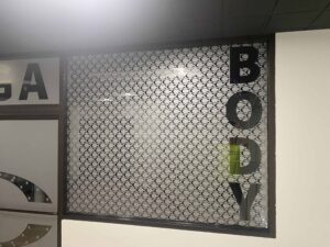 Coppermine frosted window graphics