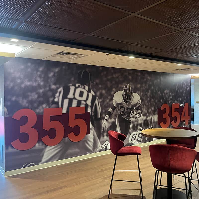 Washington Commanders Legacy Lofts signage produced by Strategic Factory