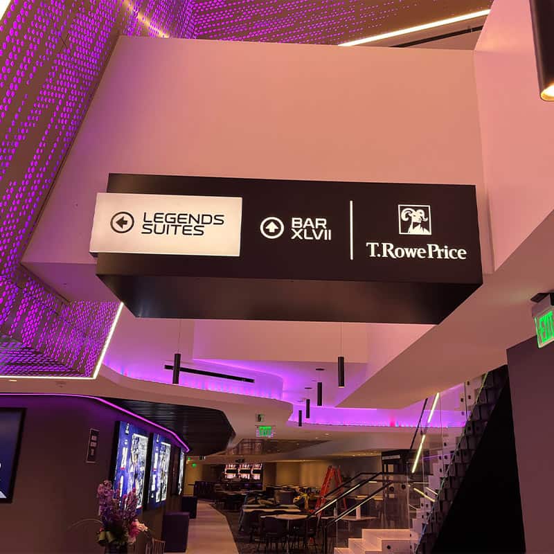 stadium concourse wayfinding ada signage