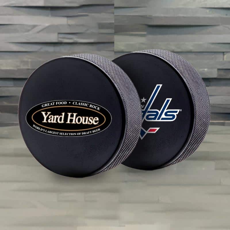 Branded Hockey Puck for Yardhouse Giveaway made for Monumental Sports & Entertainment