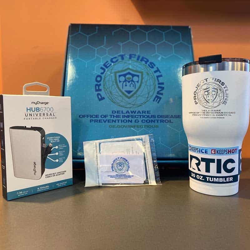 custom branded promotional products in a kitted box