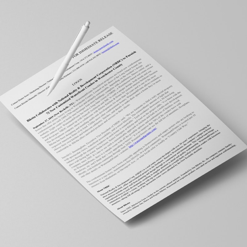 press release example