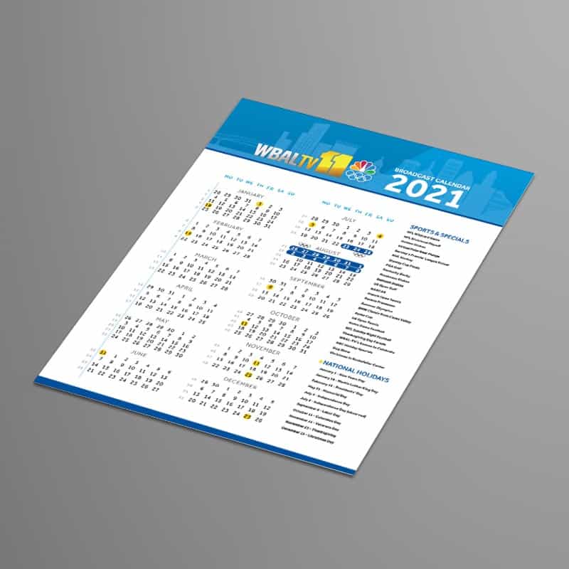 WBAL TV Broadcast Calendar