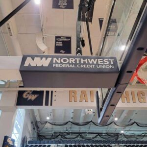 GW University Athletics Basketball Stanchion Graphics