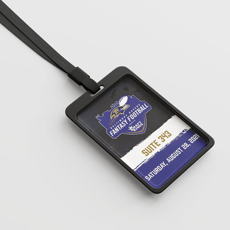 Baltimore Ravens Suite Credential Passes for football game