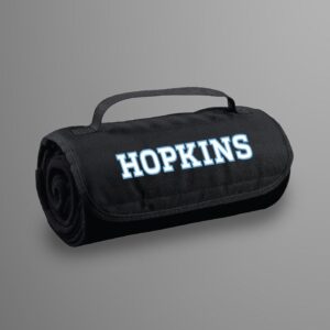 Roll up blanket made for Johns Hopkins University Athletics