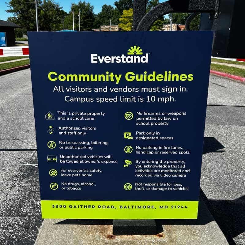 community guidelines signage
