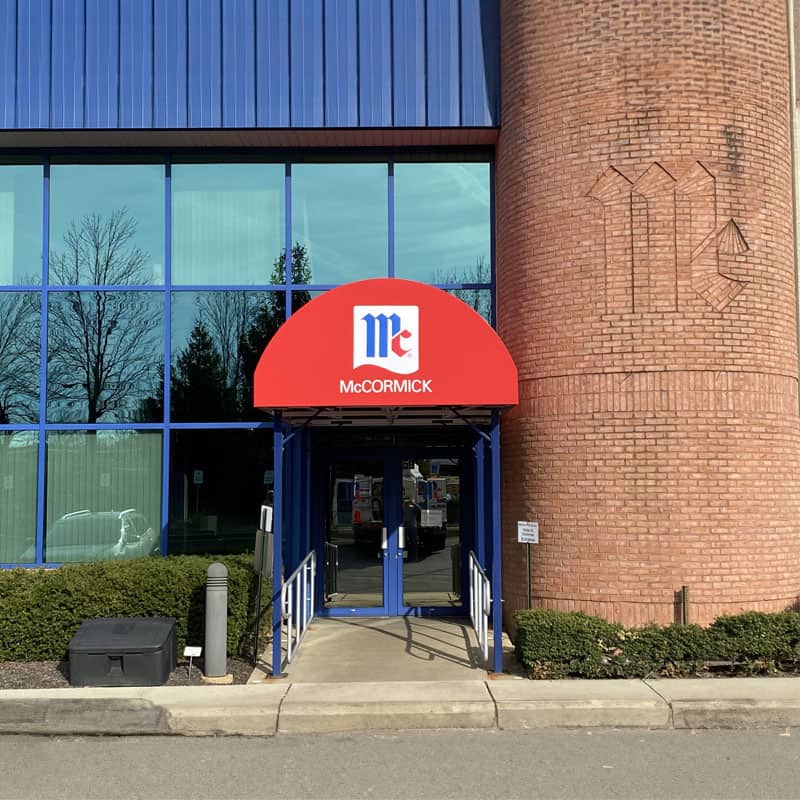 McCormick custom branded awning