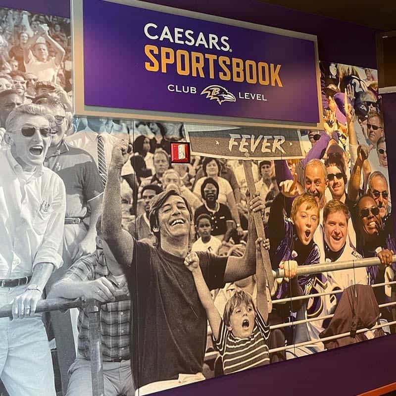 Baltimore Ravens Custom Stadium Signage for club level