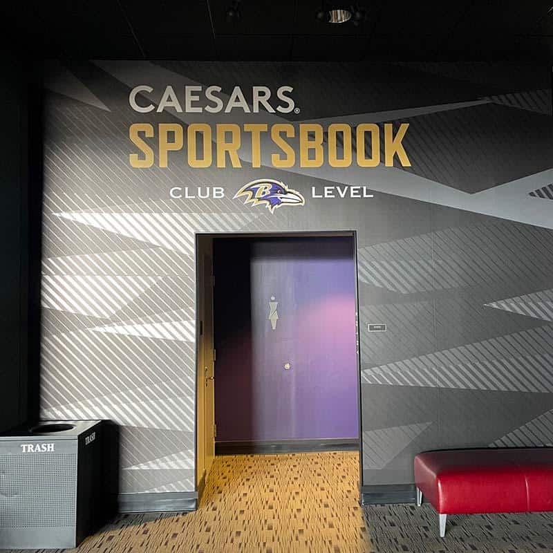 Baltimore Ravens Custom Stadium Signage for Club Level walls