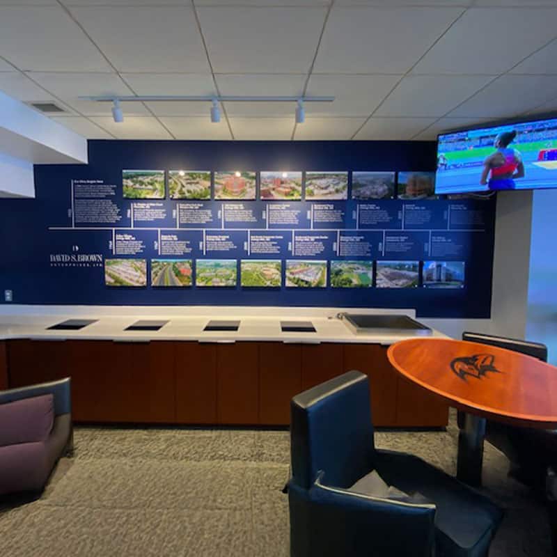 Baltimore Ravens stadium suite wall wrap graphics