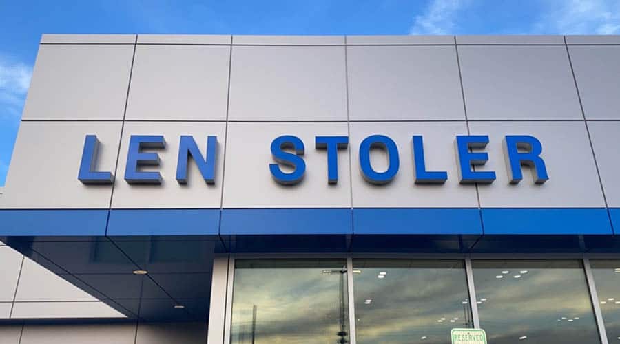 branded illuminated building signage