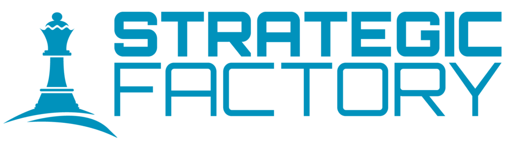 strategic factory logo in blue